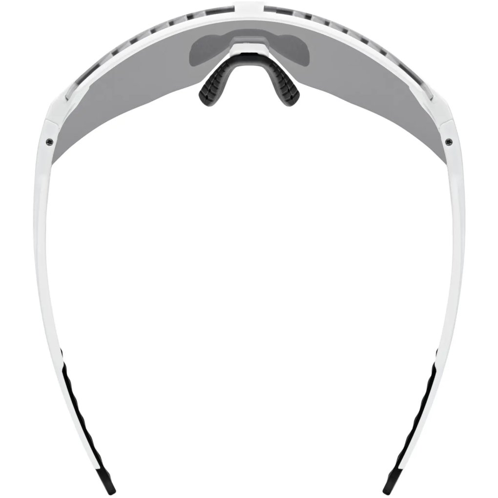 Uvex pace stage Cycling Glasses - white matt/mirror silver