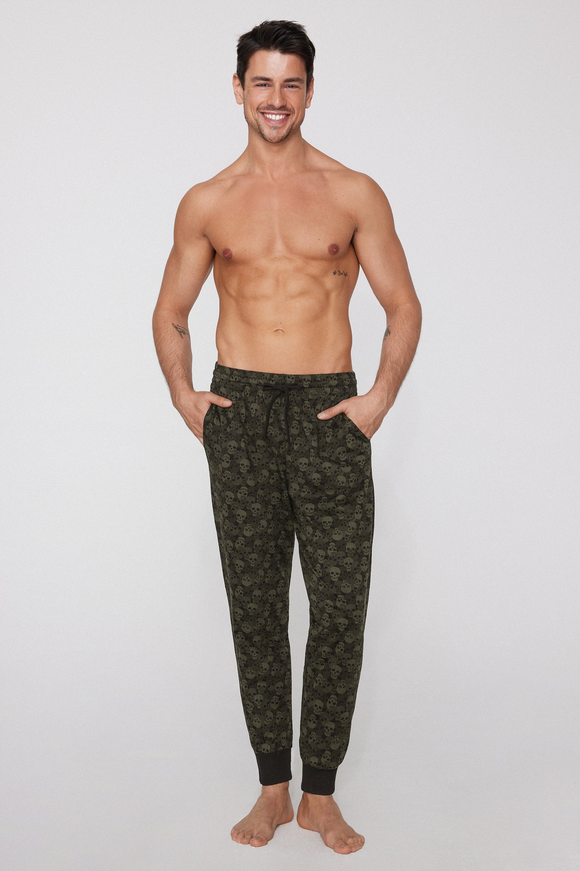 Long Cuffed Cotton Trousers