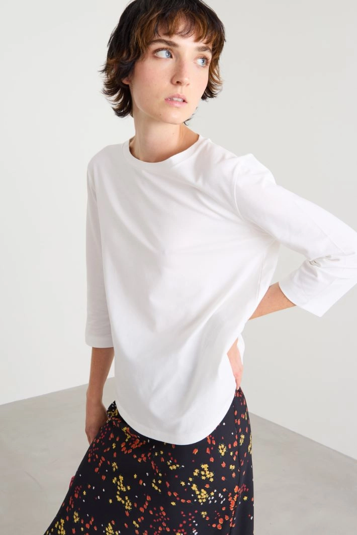 Cotton jersey T-shirt - WHITE