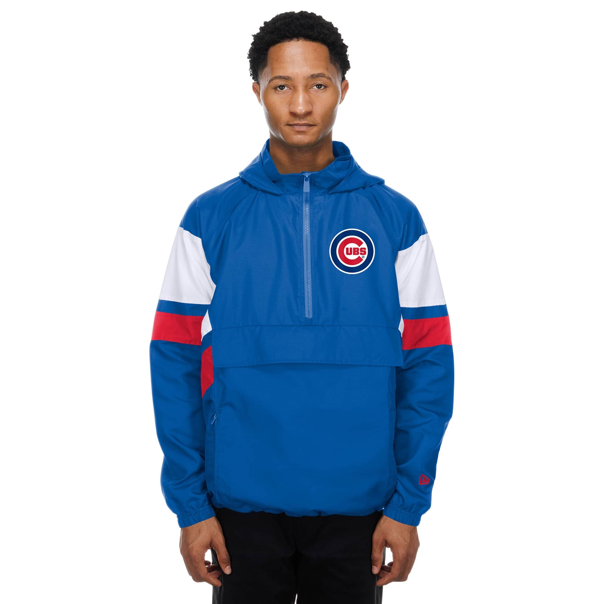 Chicago Cubs MLB Quarter Zip Windbreaker Jacket Blue
