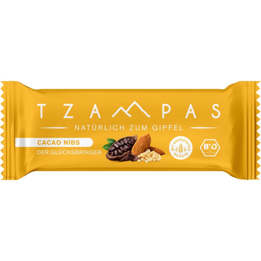 TZAMPAS ORGANIC Cacao Nibs - Energy Bar - 16x40g