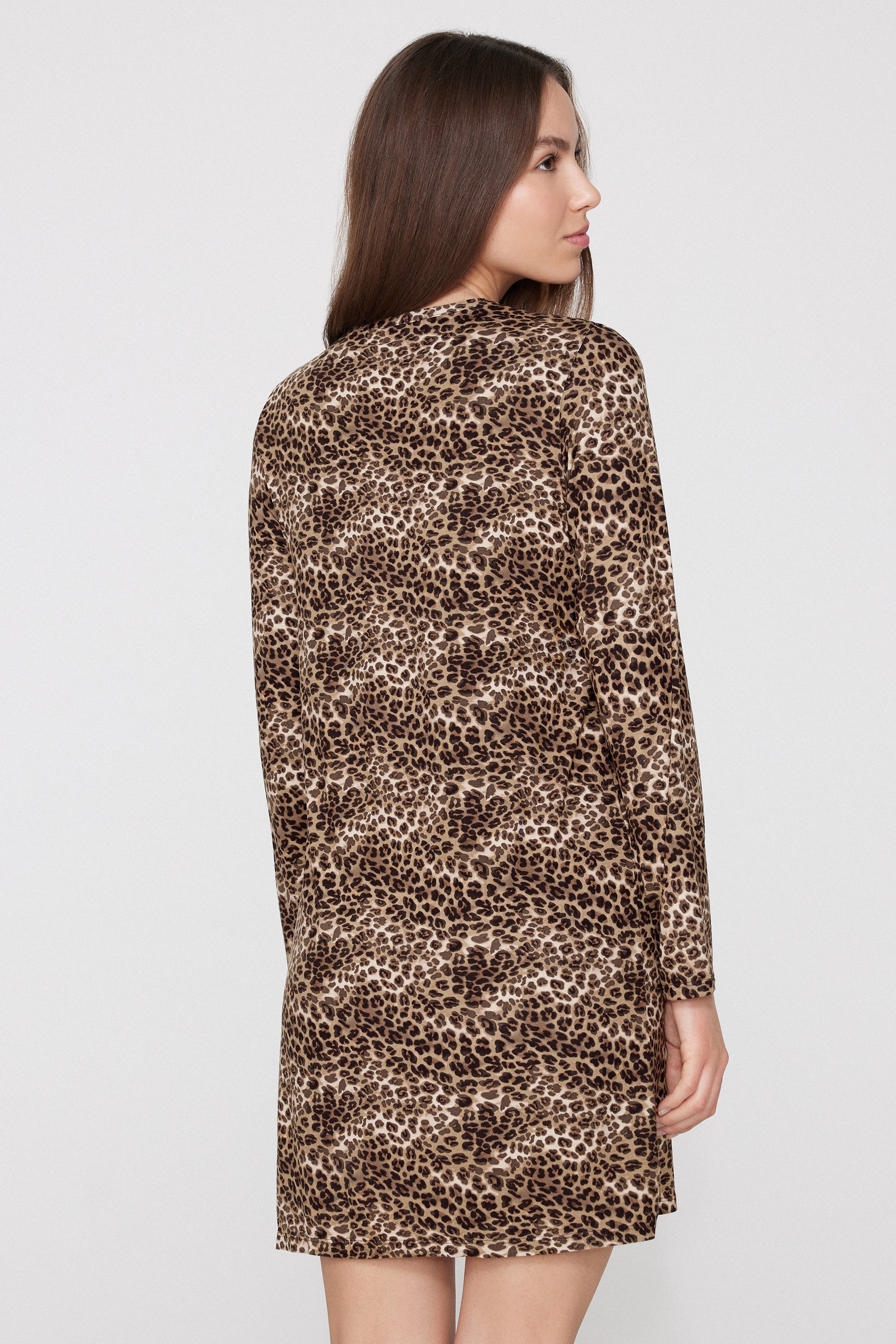 Animal Print Viscose Nightgown