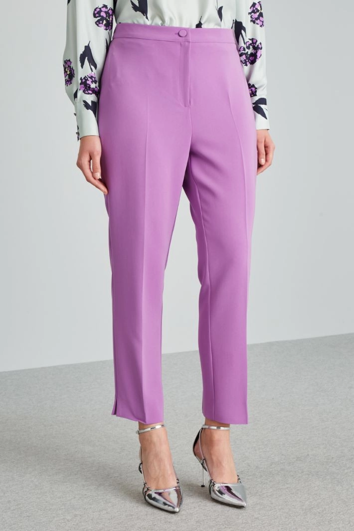 Cady cigarette trousers - VIOLET