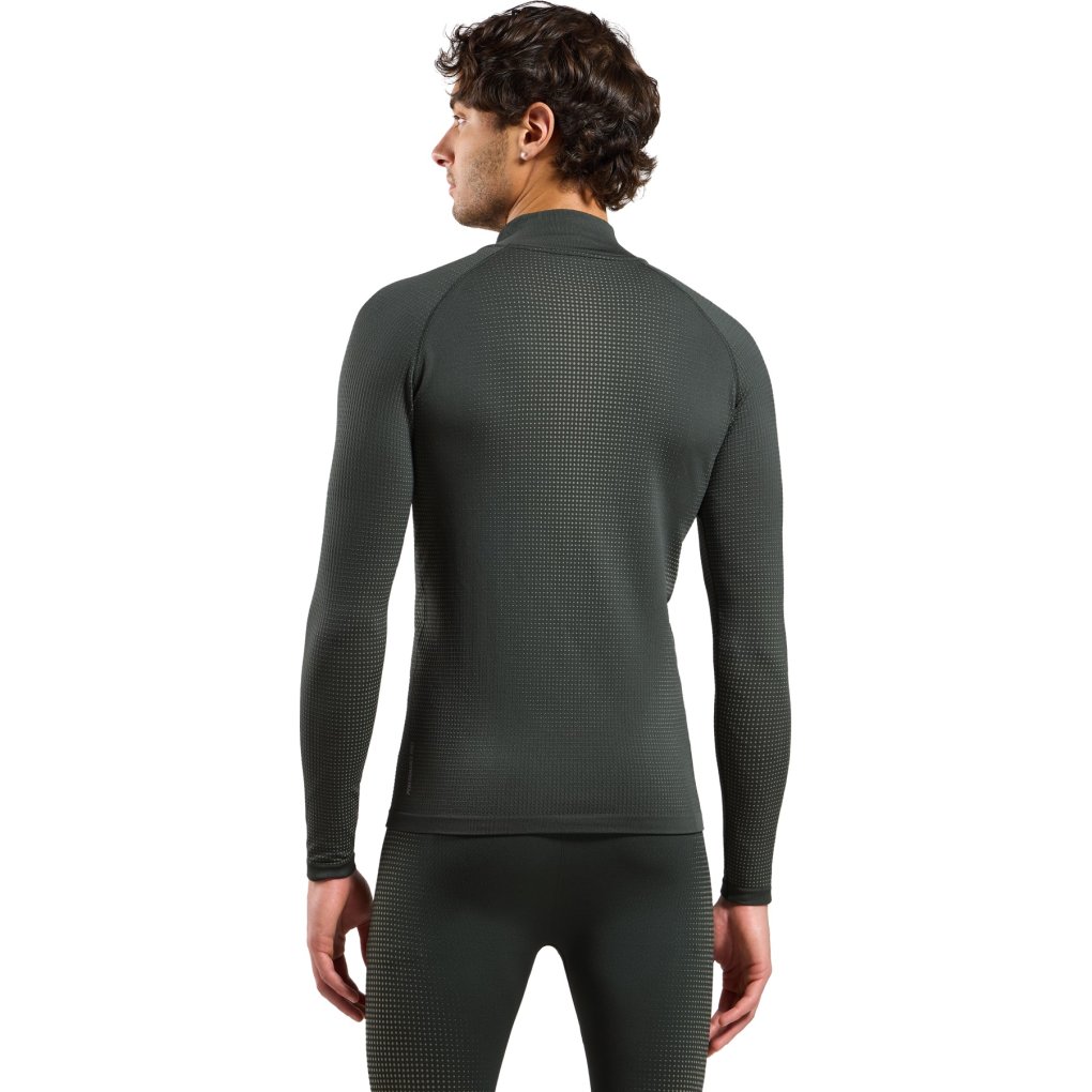 Odlo Performance Warm Half Zip Long-Sleeve Base Layer Top Men - urban chic