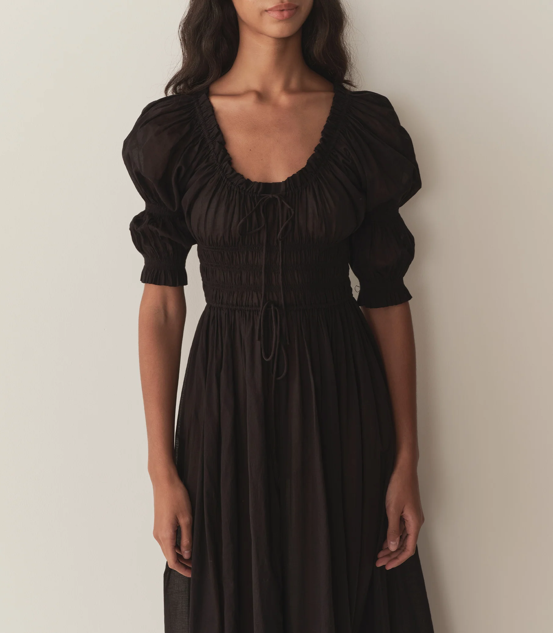Ischia Midi Dress - Black