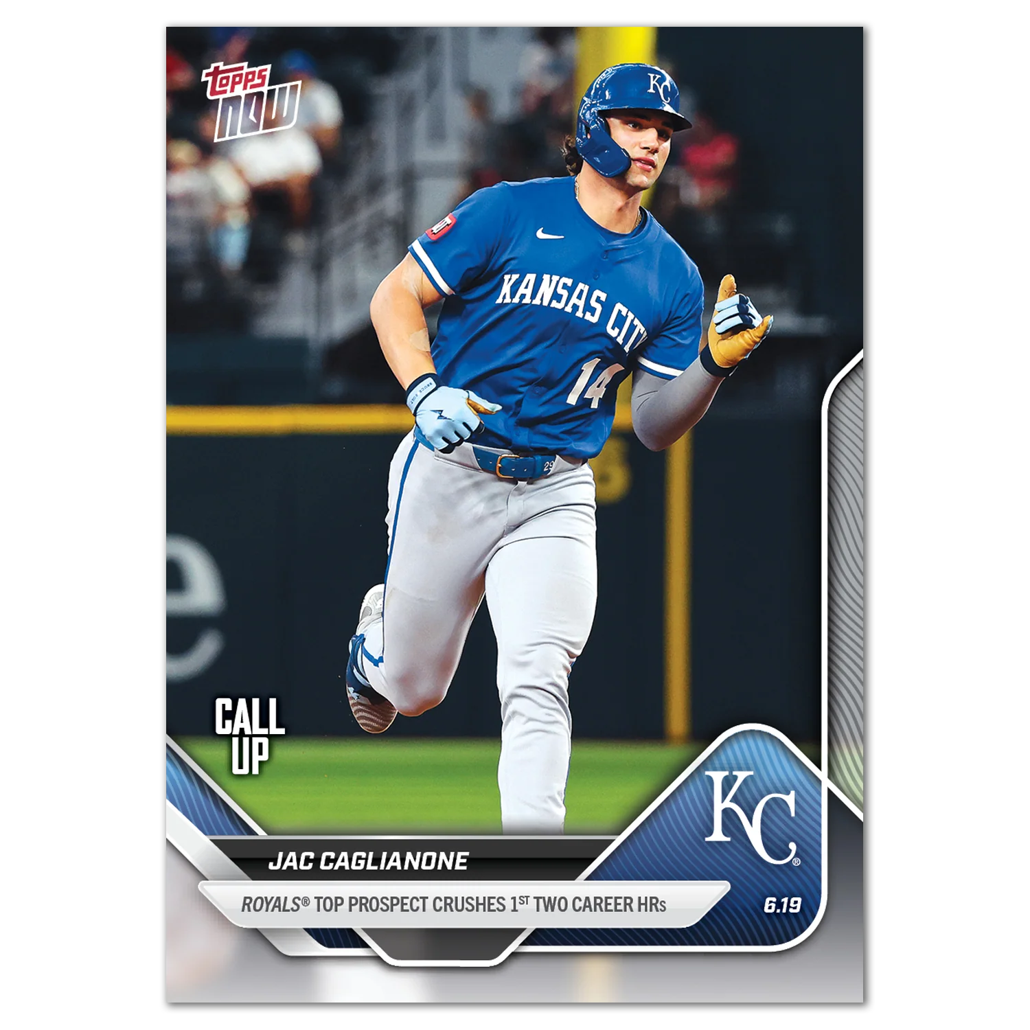 Jac Caglianone - 2025 MLB Topps NOW® - Card 320 - LOOK FOR RELICS