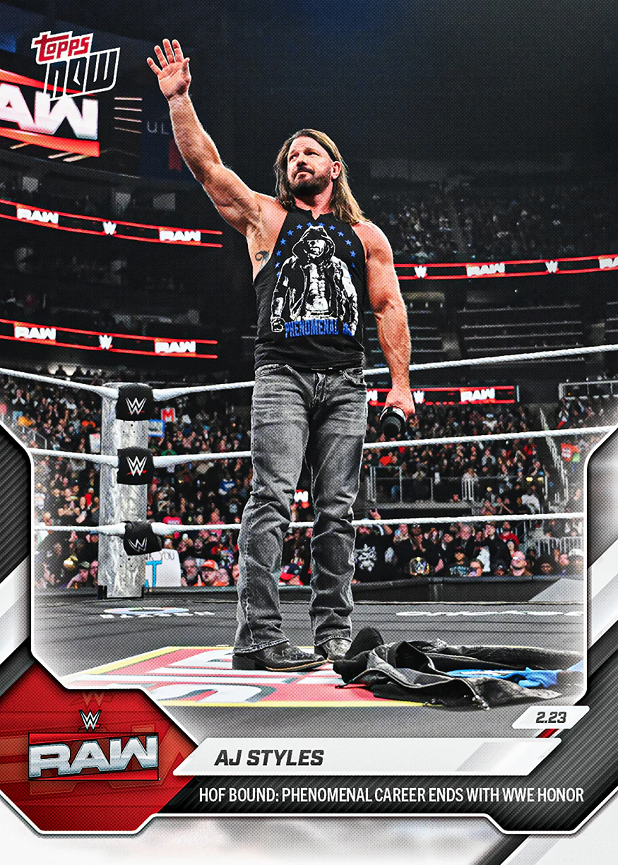 AJ Styles - 2026 WWE Topps NOW® - Card 18 - PR: 2245