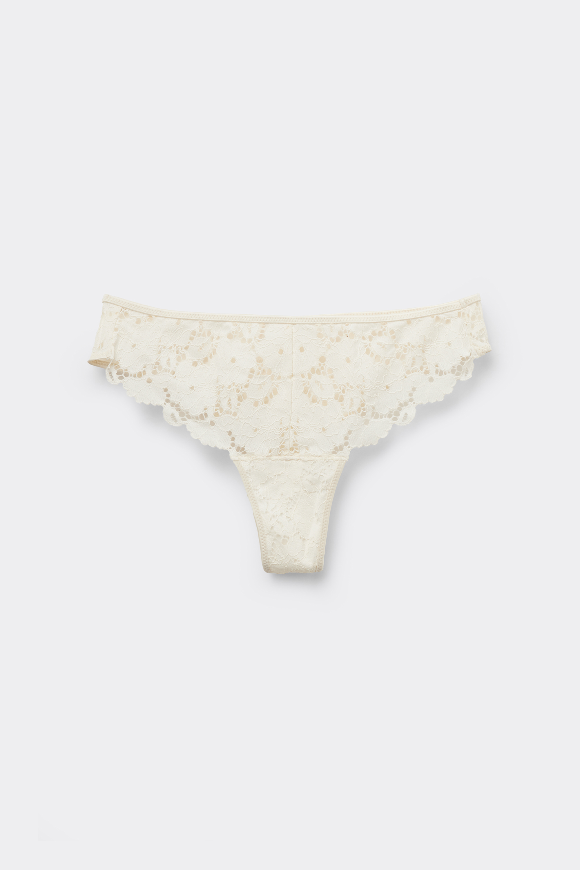 Ivory Bloom Lace Brazilian Briefs
