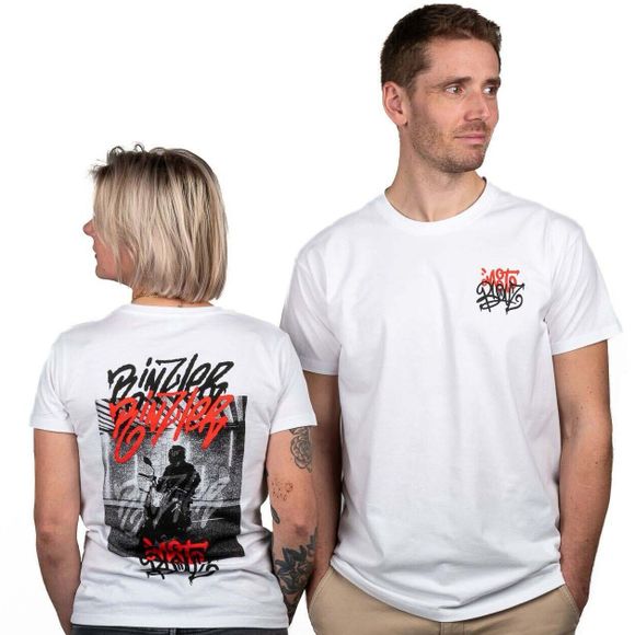 T-Shirt Motoblouz X RINZLER - FEMME - 20ANS - BlancRef : MB0415