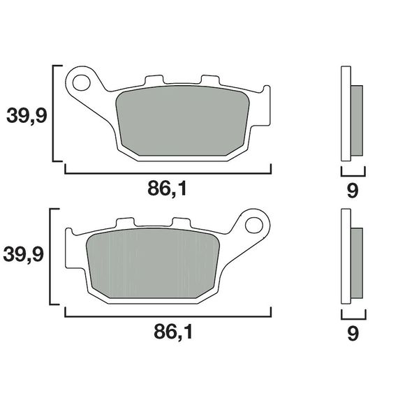 Brembo Sinter Metal Sintered Rear Brake PadsRef: 07HO53SP
