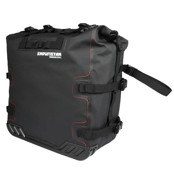Enduristan Monsoon Evo L Saddlebags (34-liter capacity), Sold individually, Universal Fit - BlackRef: end0034 / lusa-008-l