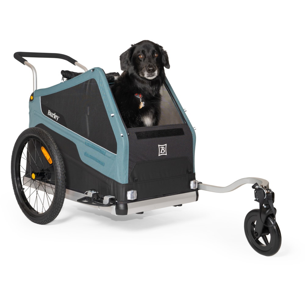 Burley Bark Ranger Bike Trailer for Dogs - black/turquoise matt