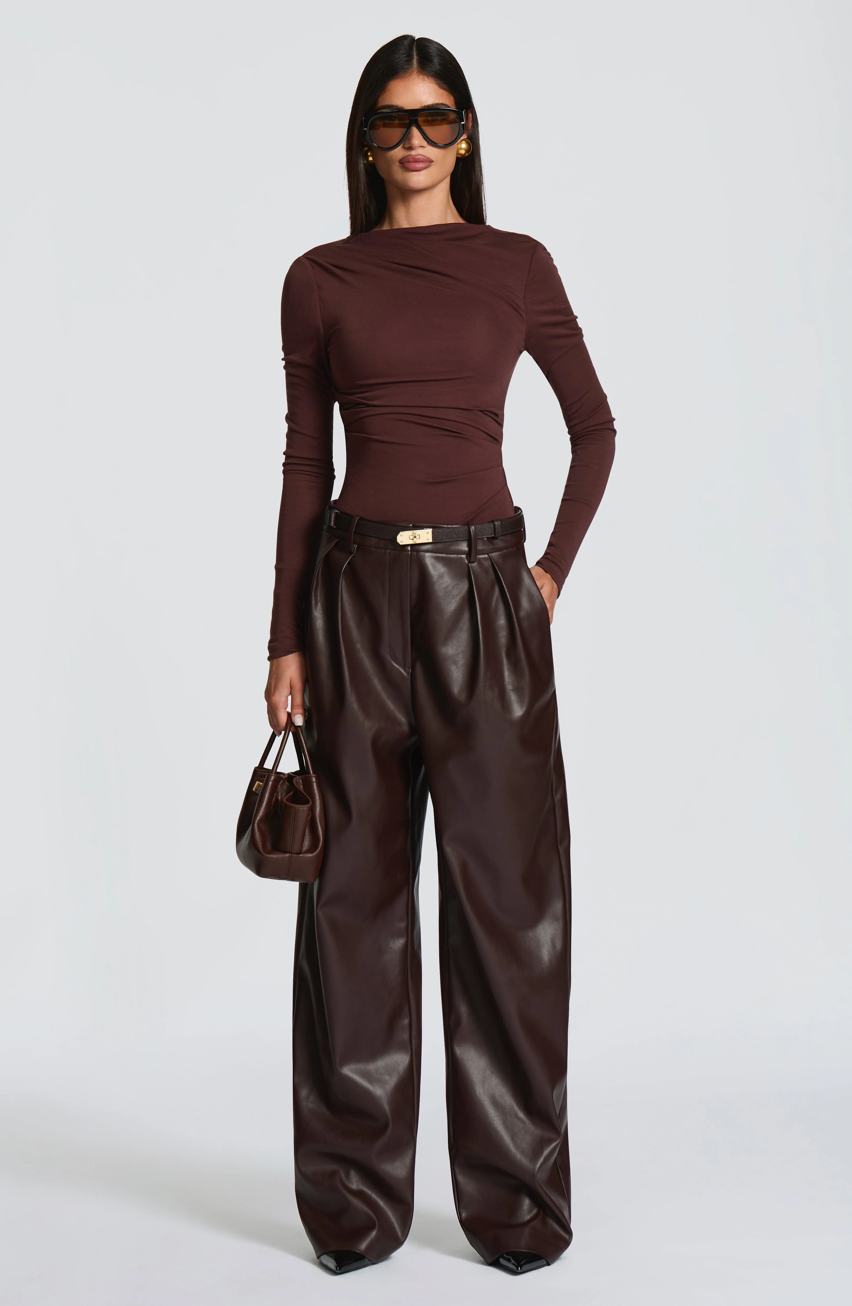 Pearson Bodysuit - Plum Brown