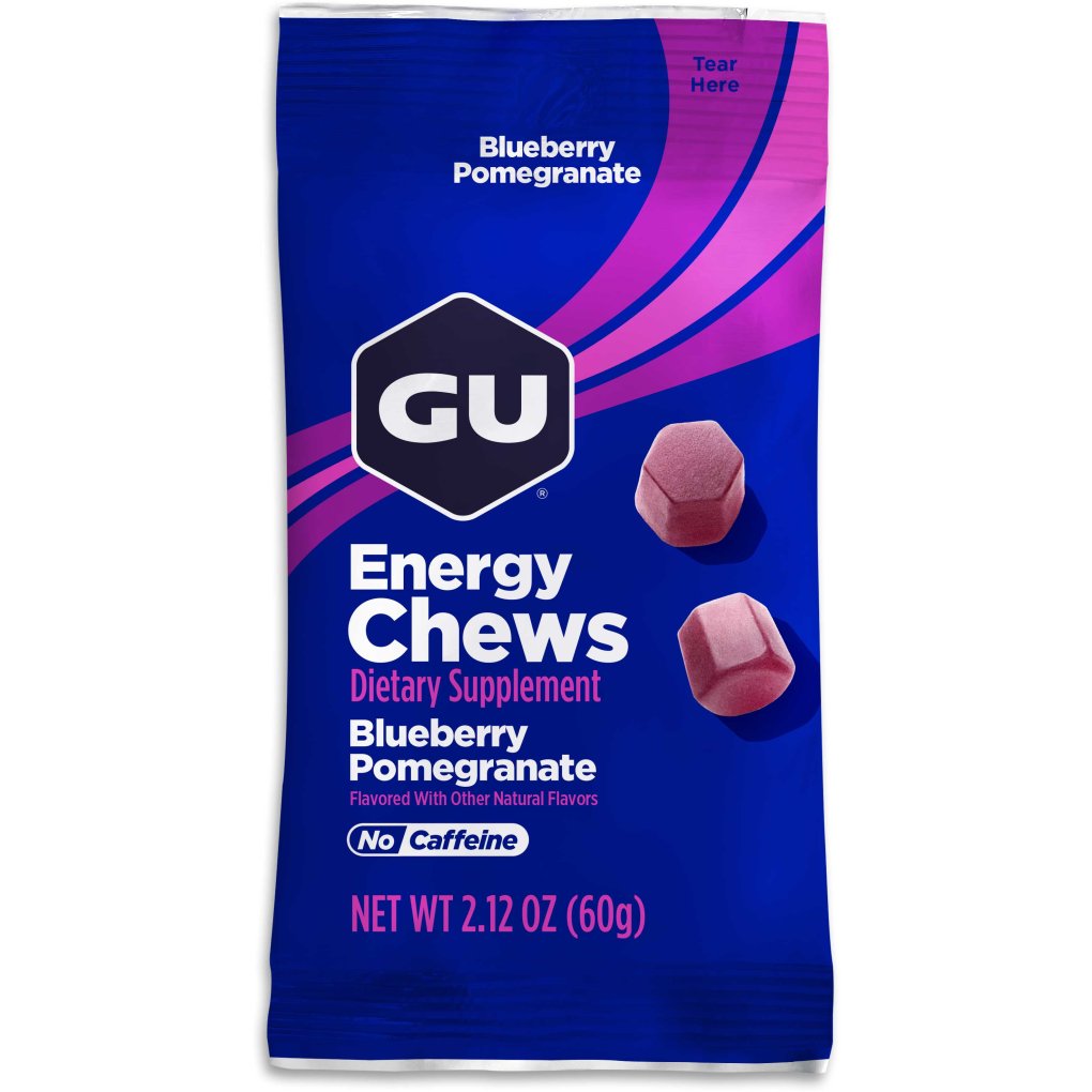 GU Energy Chews - Fruit Gums with Carbohydrates - 12x60g