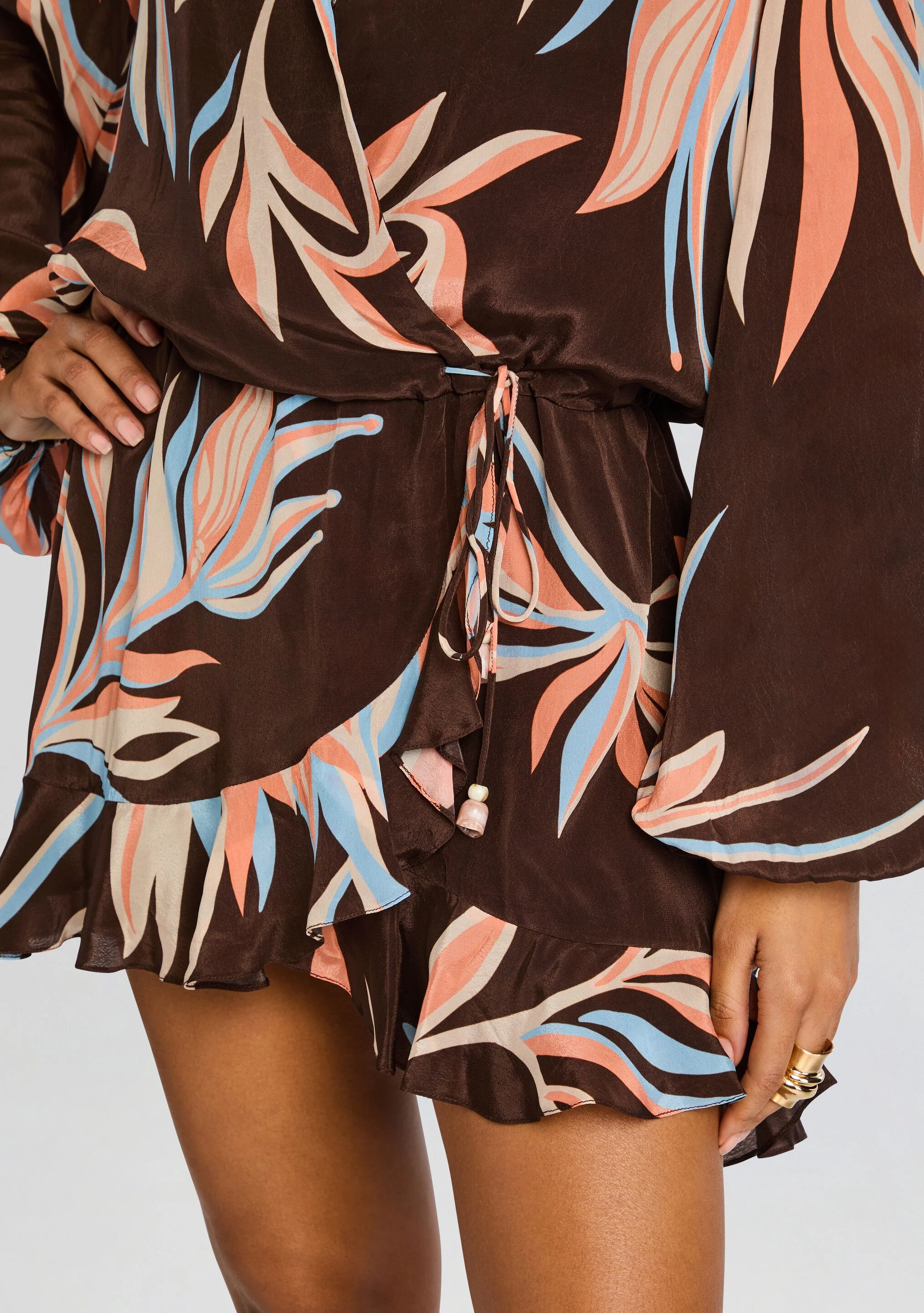 Fern Front Wrap Mini Dress