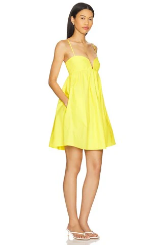 Poplin Lace Up Back V Wire Dress