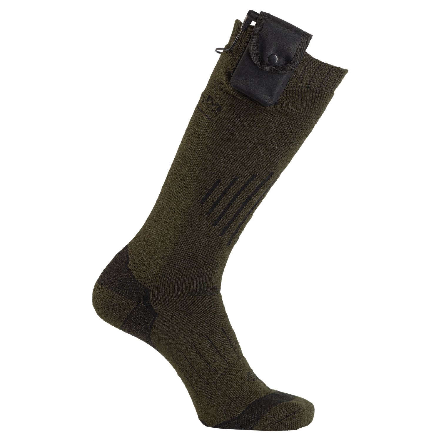 Almwalker Red Level Feuerland Knee Socks, Unisex, Heated (Olive)
