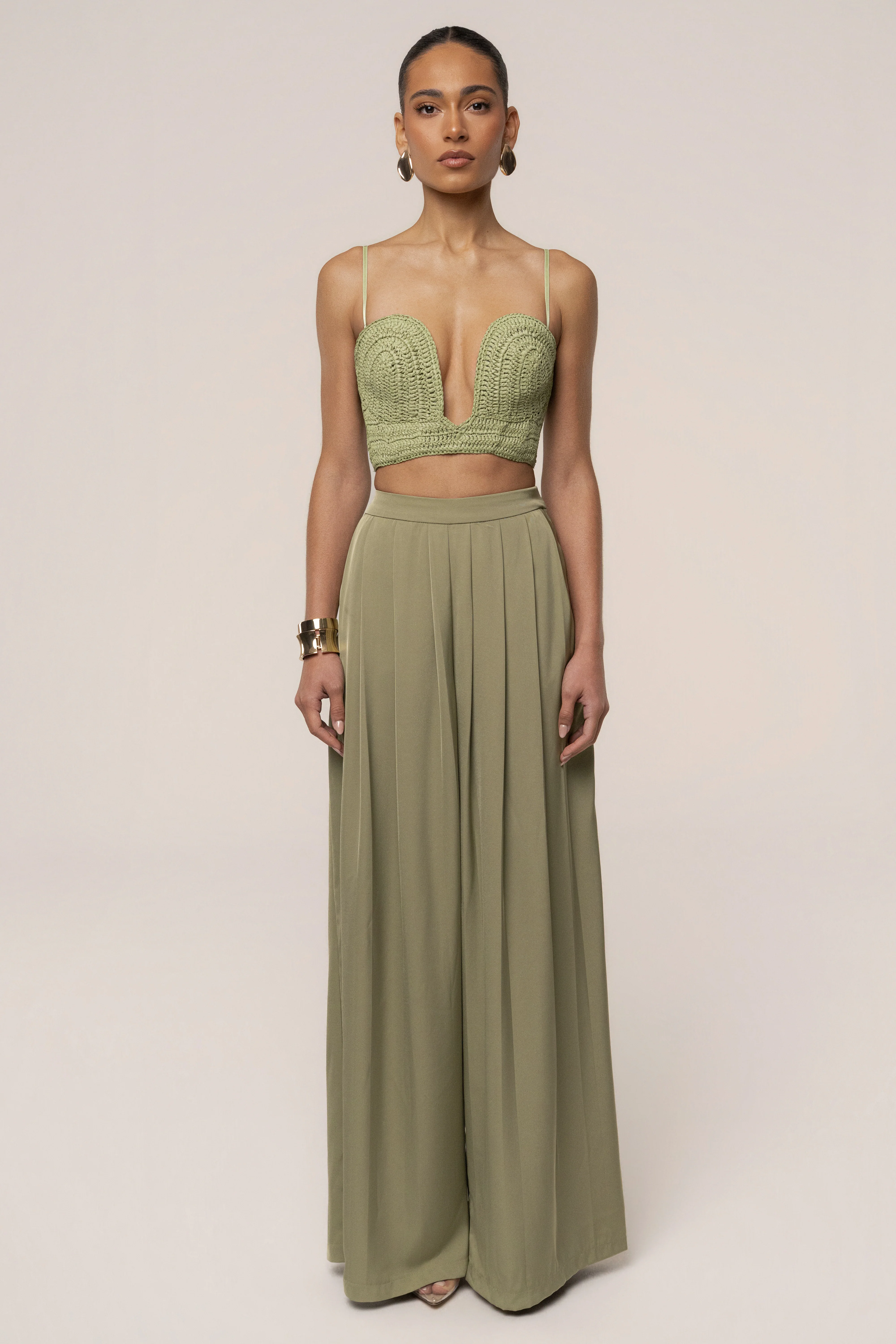 Moss Sail Away Texture Bustier