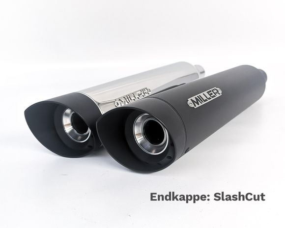 Miller Exhaust Complete Line Black Slashcut TipRef: Mil01244A / Ka-Vn1516N-X42.09