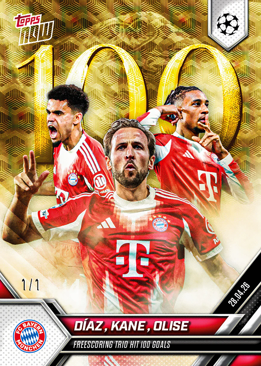Harry Kane / Michael Olise / Luis Díaz - 2025-26 UCL Topps NOW® - Card 127 - PR: 6306