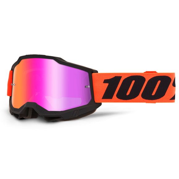 100% ACCURI 2 Ferran cross goggles - Mirror Dark Red Lens 2025 - Orange / BlackRef: CE1552 / 50014-00054