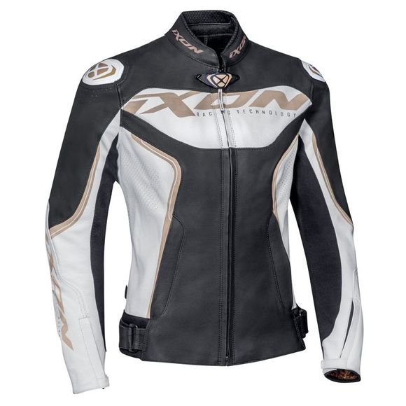 Blouson Moto Ixon TRINITY - GOLD - Blanc / NoirRef : IX1275