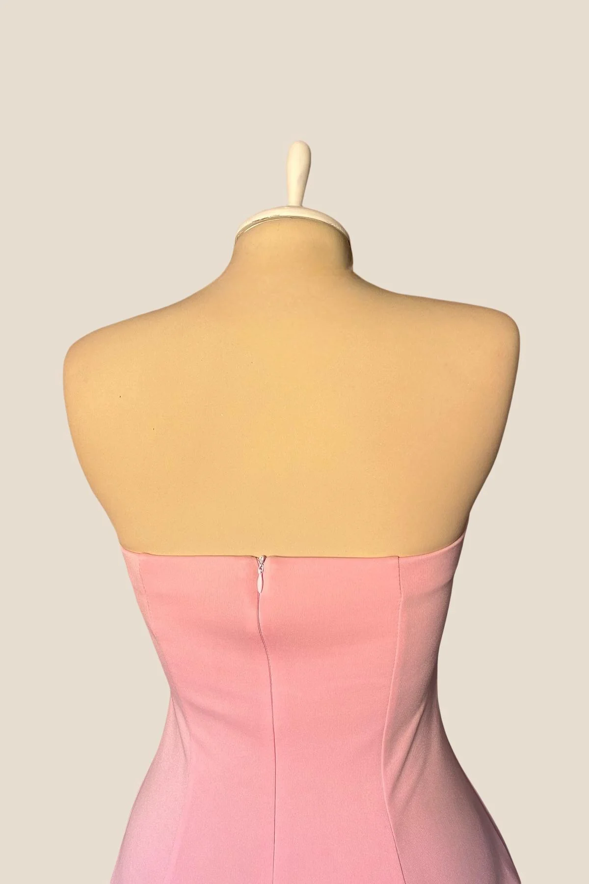 Strapless Pink A-line Short Dress