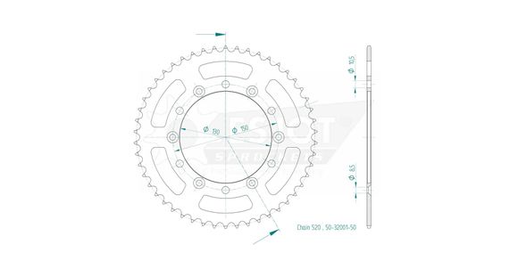 Couronne Esjot 50 dentsRef : ESJO00003A / 12113016
