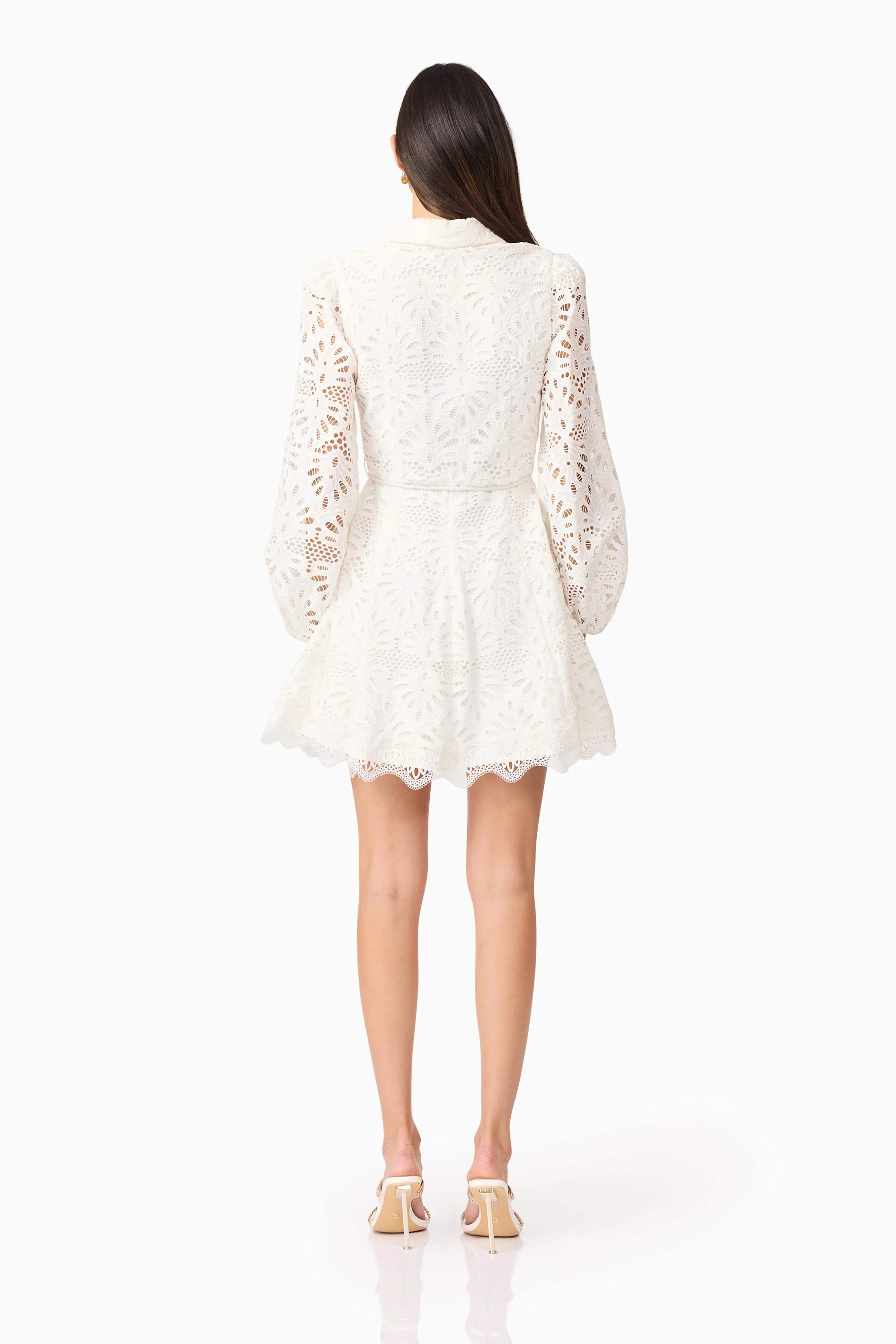 Carli Mini Shirt Dress in White