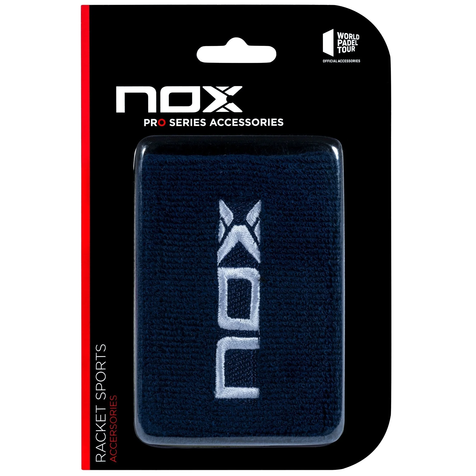 Bag of 6 pairs - NOX sports wristbands in navy blue/white