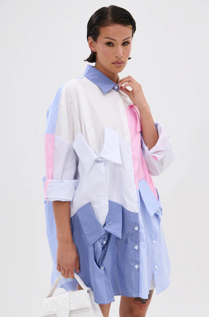 My Boyfriends Shirt Poplin Mini Dress