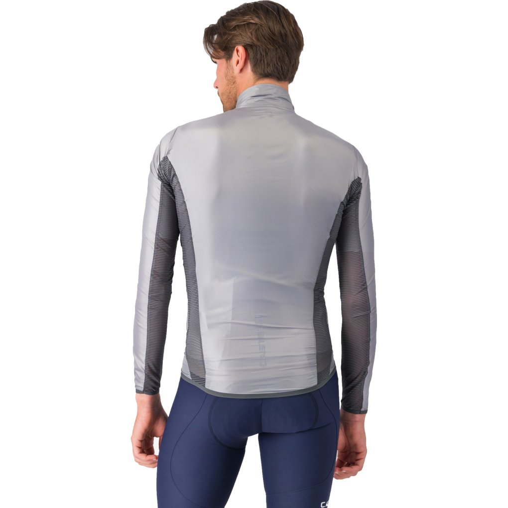 Castelli Aria Shell 2 Jacket Men - silver grey/dark grey 870