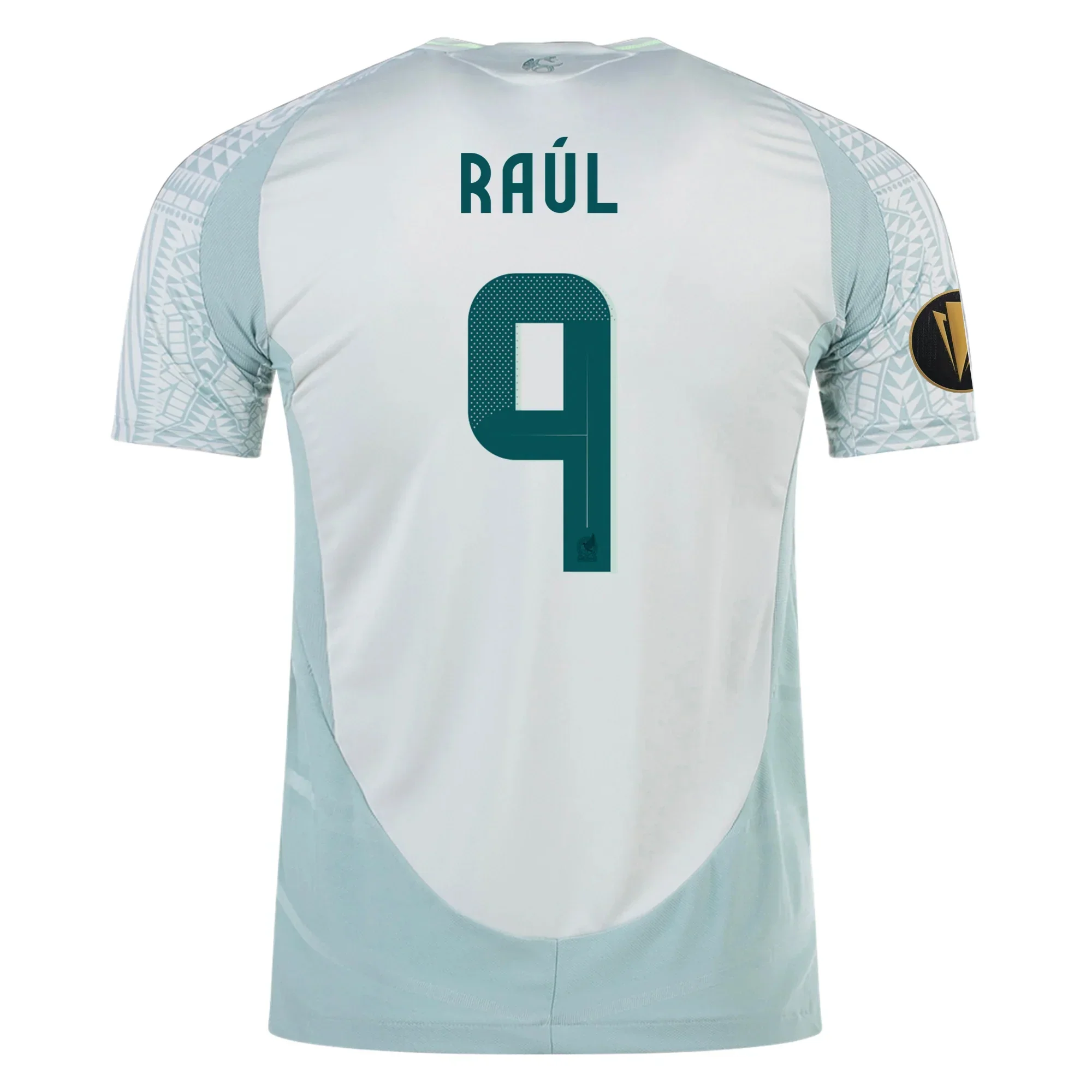Raul Jimenez Mexico Authentic Away Jersey 24/25 w/ Gold Cup 2025 Patches (Linen Green)
