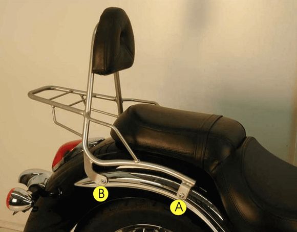 Hepco & Becker Luggage Rack with sissybar - blackRef: Hbe05469A / 611217 00 01