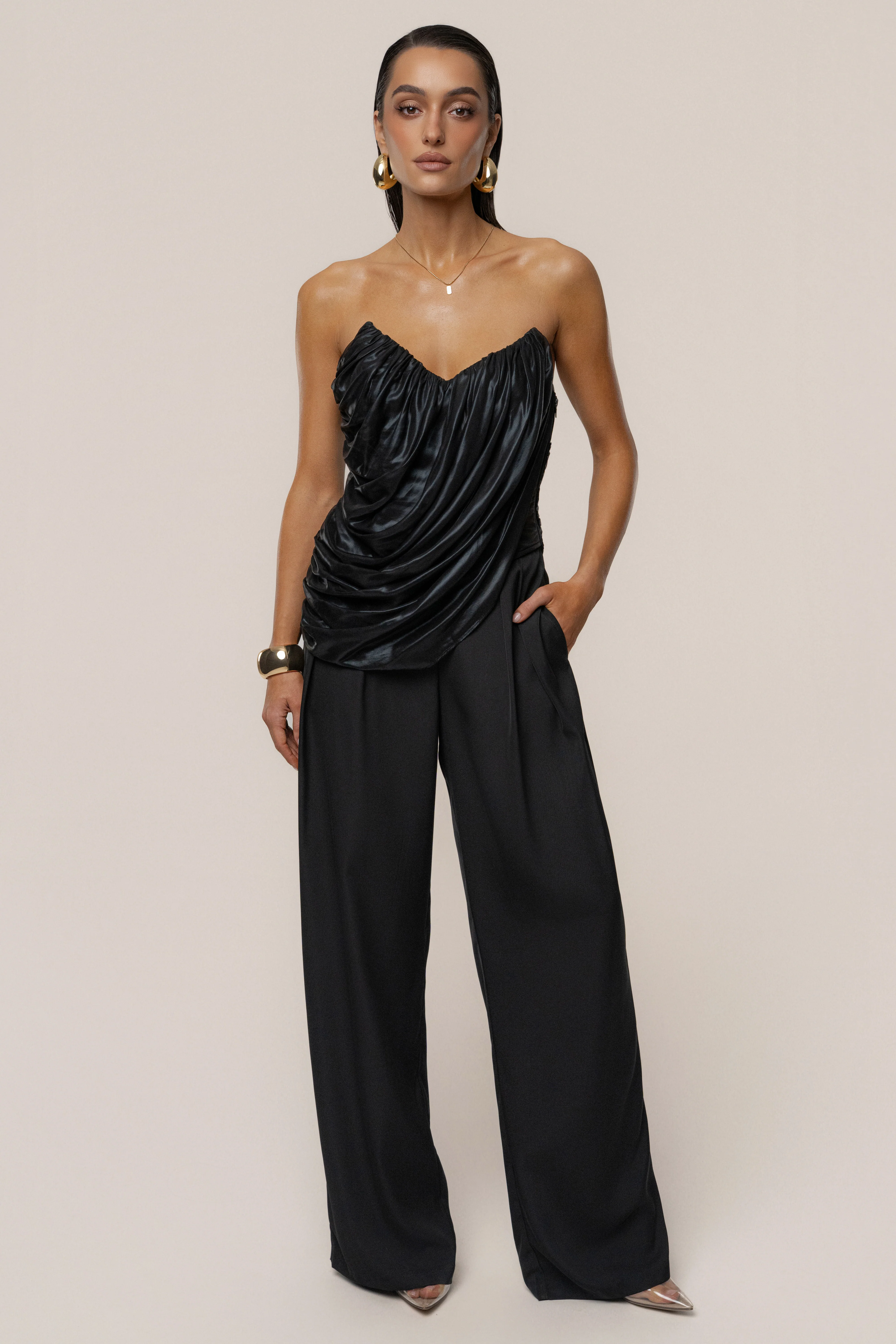 Black Soirée Metallic Top