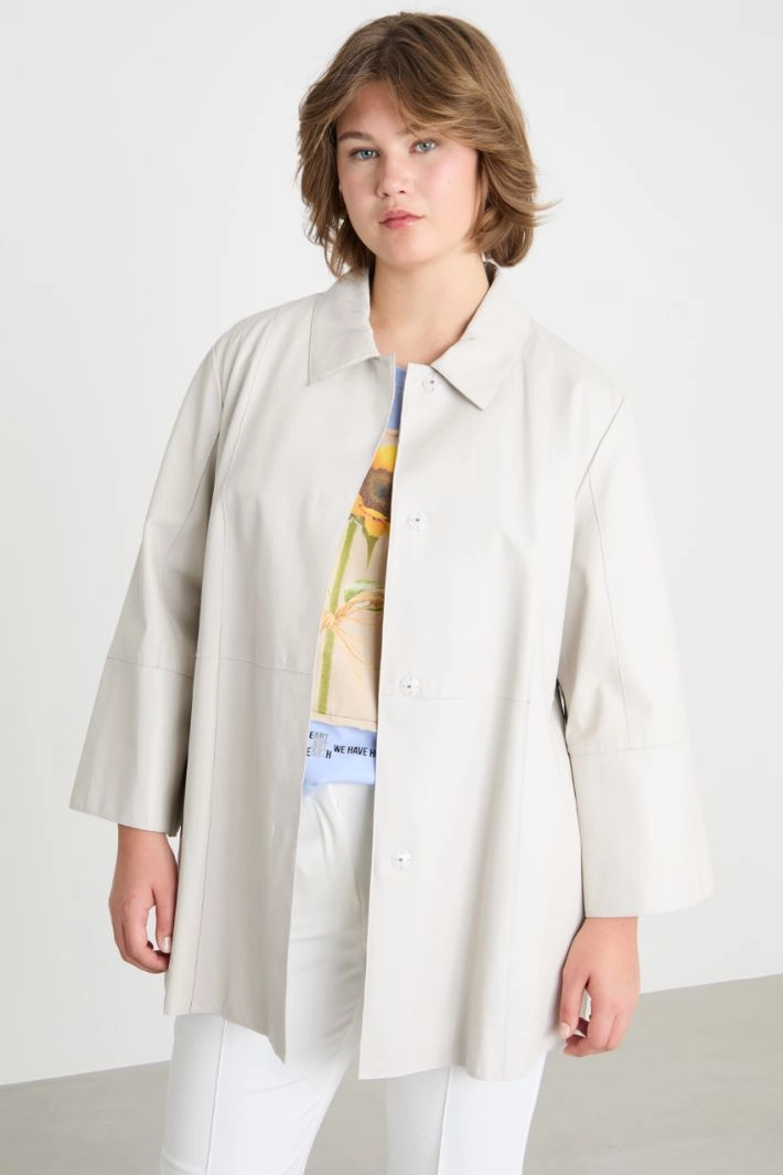 Wide-sleeved jacket - WHITE