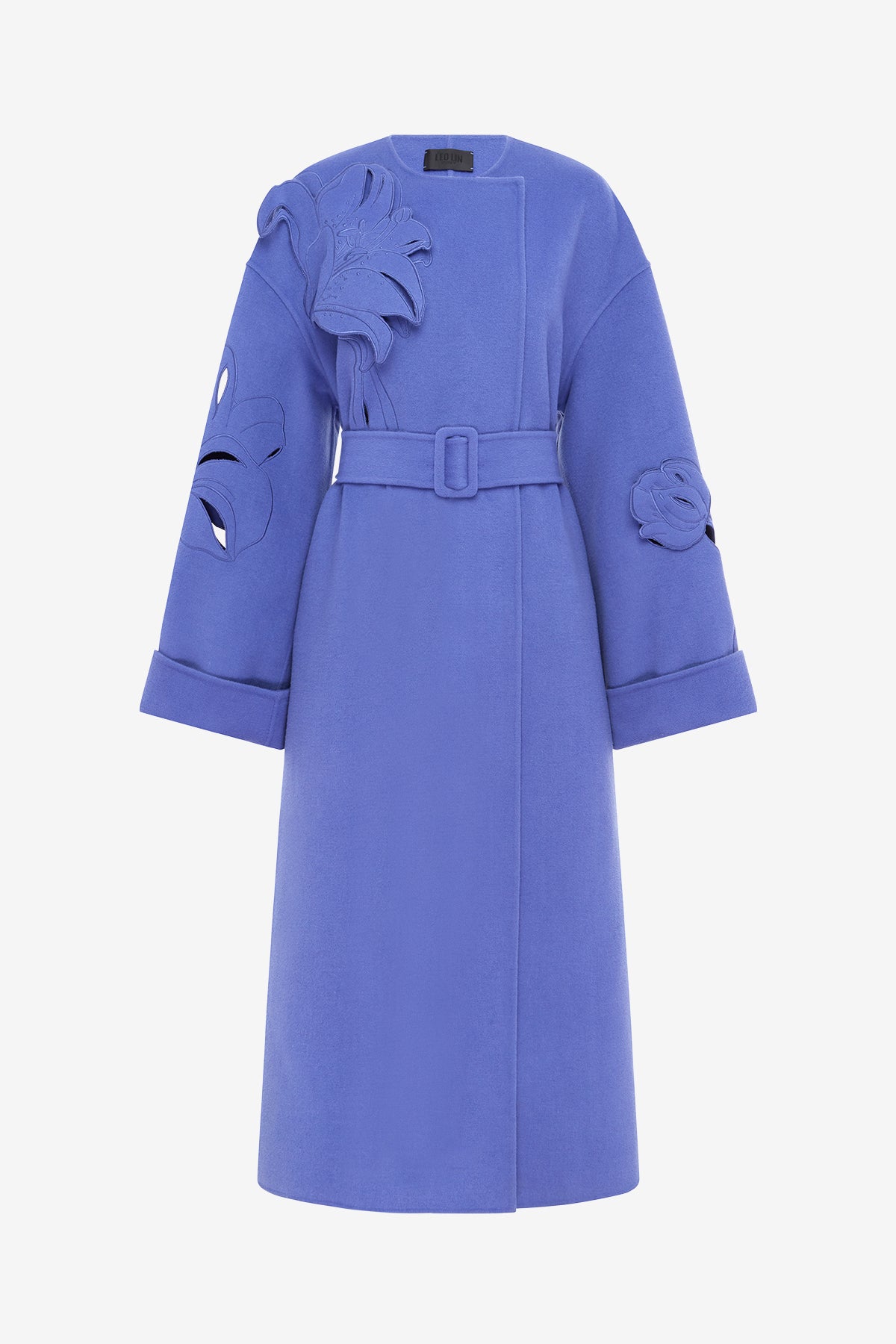 Celestine Appliqué Wool Coat - Moonlight
