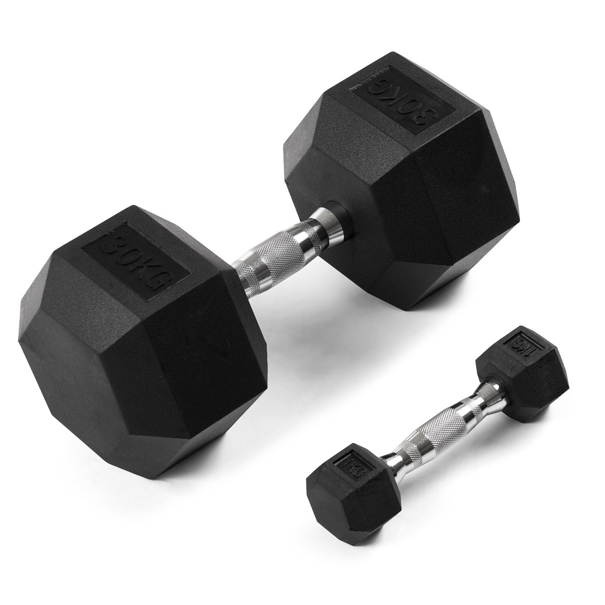 Hexagon compact dumbbells 1 - 30 kg