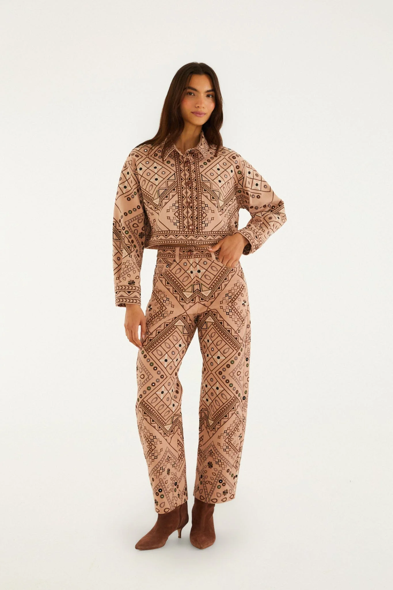 Beige Cosmopolitan Slim Pants