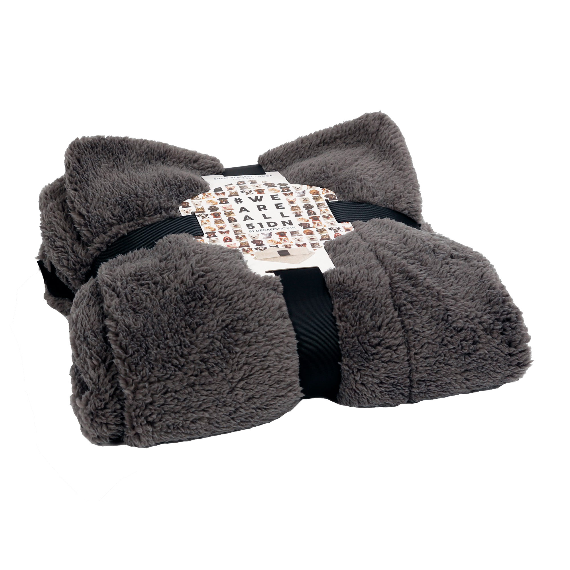 51 Degrees North Sheep Dog Blanket - Beige & Brown