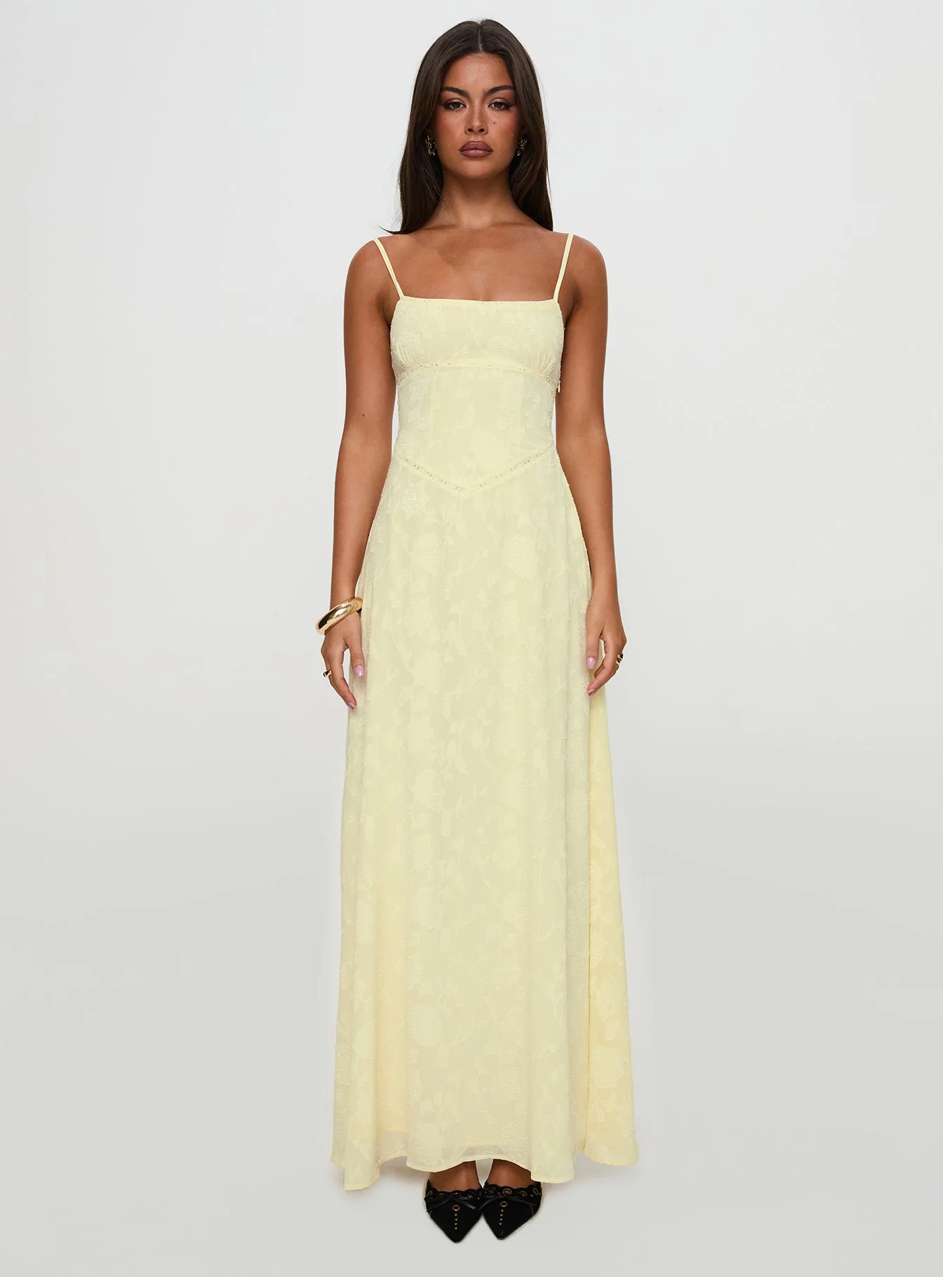 South Of France Maxi Dress Yellow
