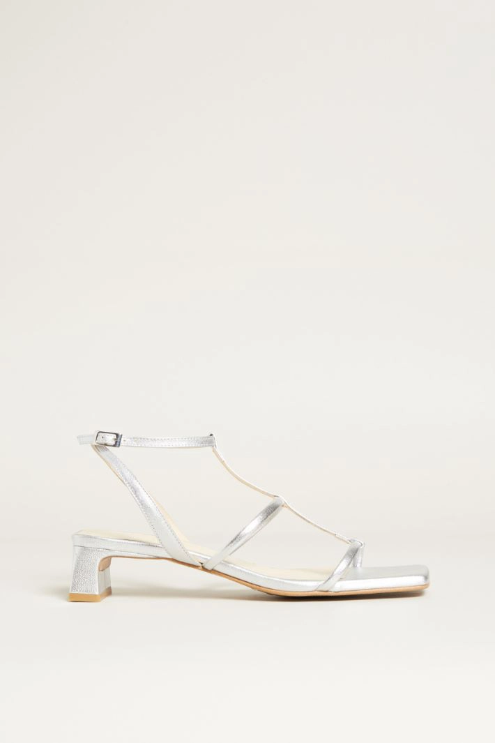 Heeled sandals - SILVER