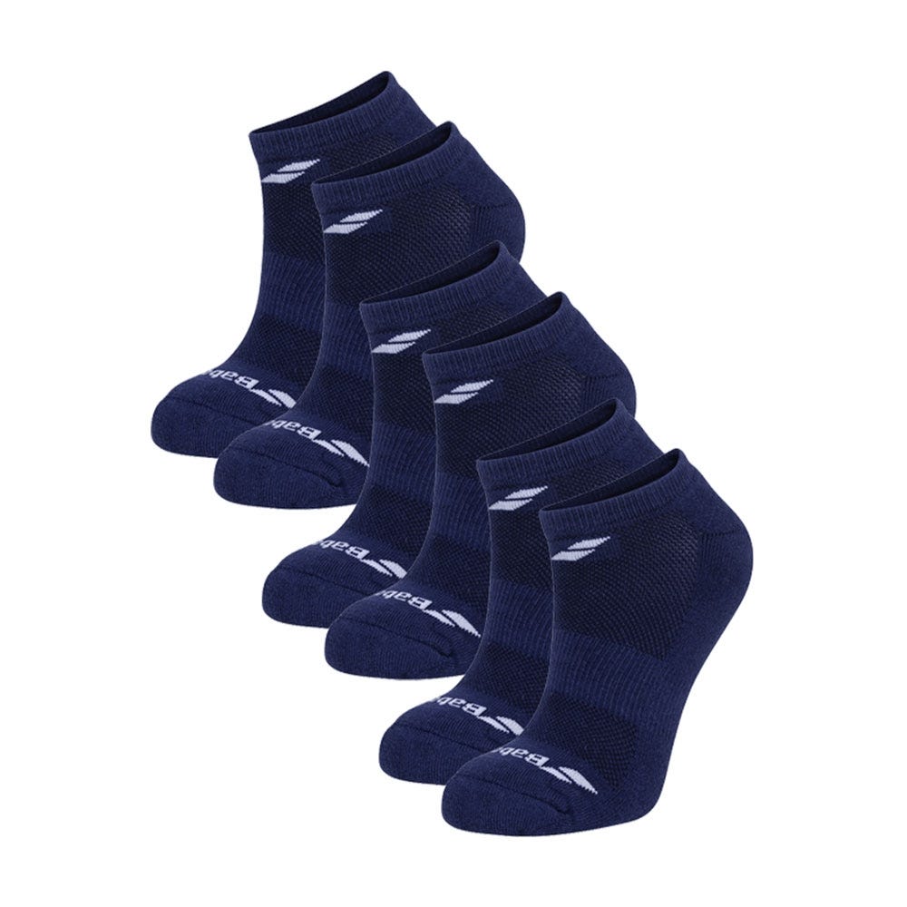 3-PACK OF JUNIOR NAVY BLUE BABOLAT INVISIBLE SOCKS
