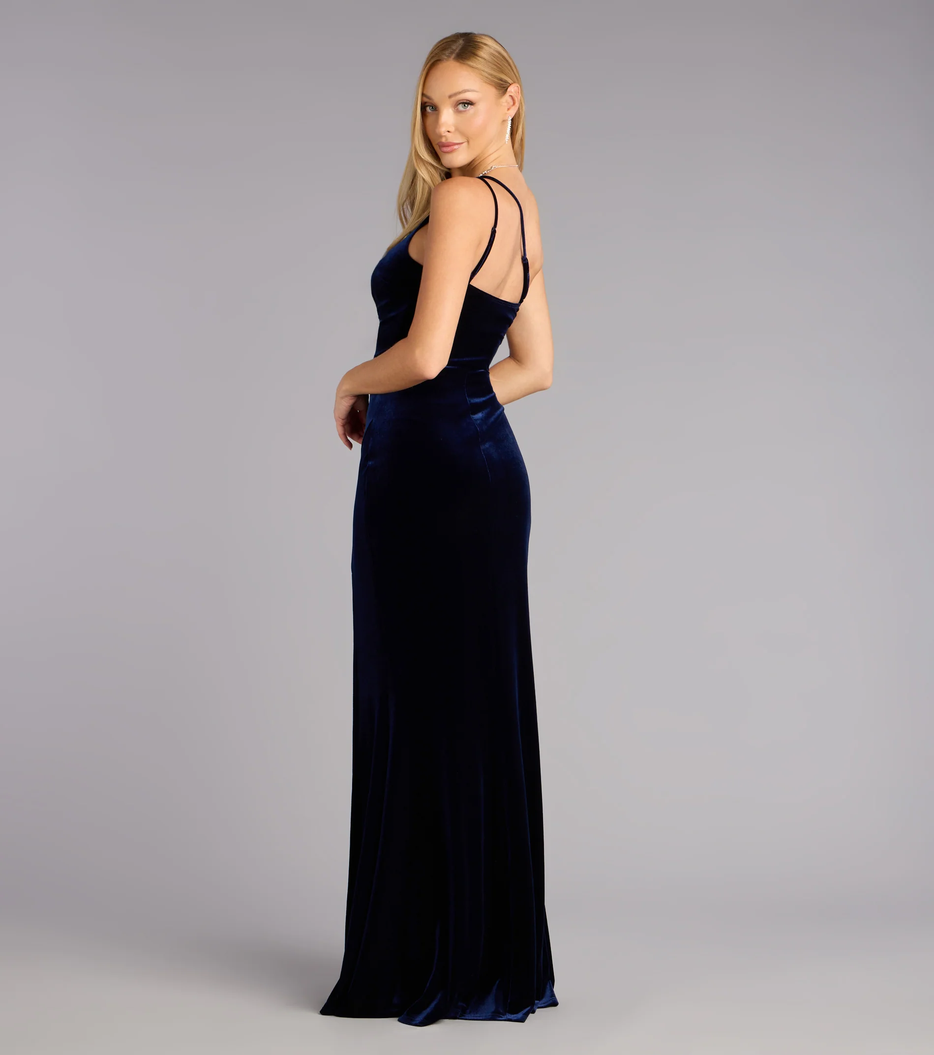 Kenley Velvet One-Shoulder Mermaid Formal Dress
