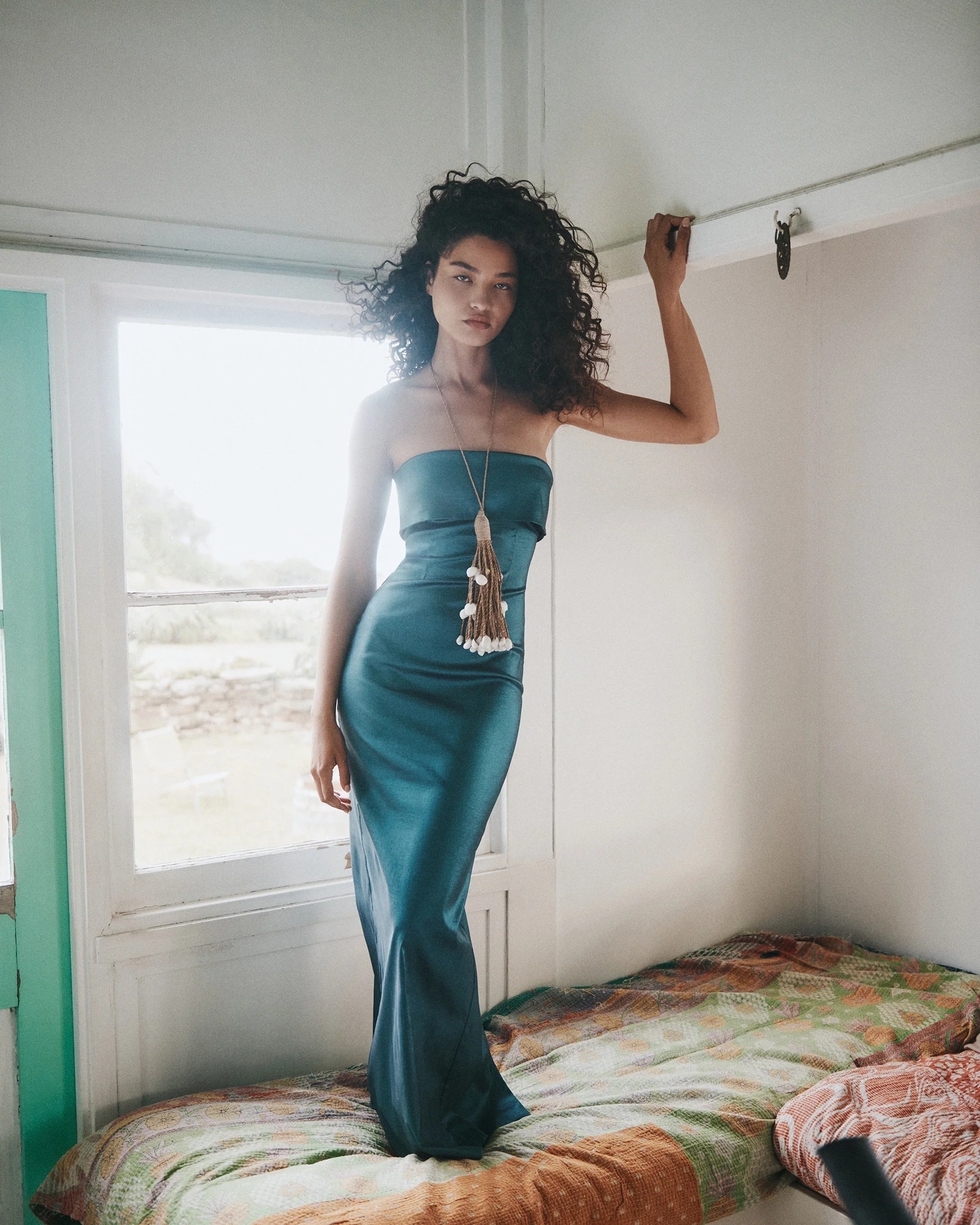 Julia Midi Dress Steel Blue