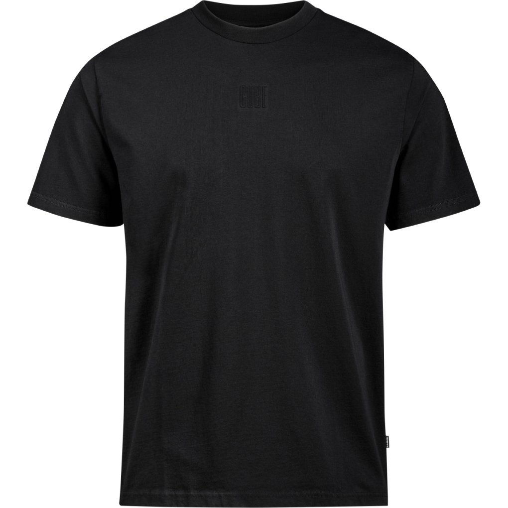 CUBE After Race Organic Embossed Gravity Fit T-Shirt Men - black