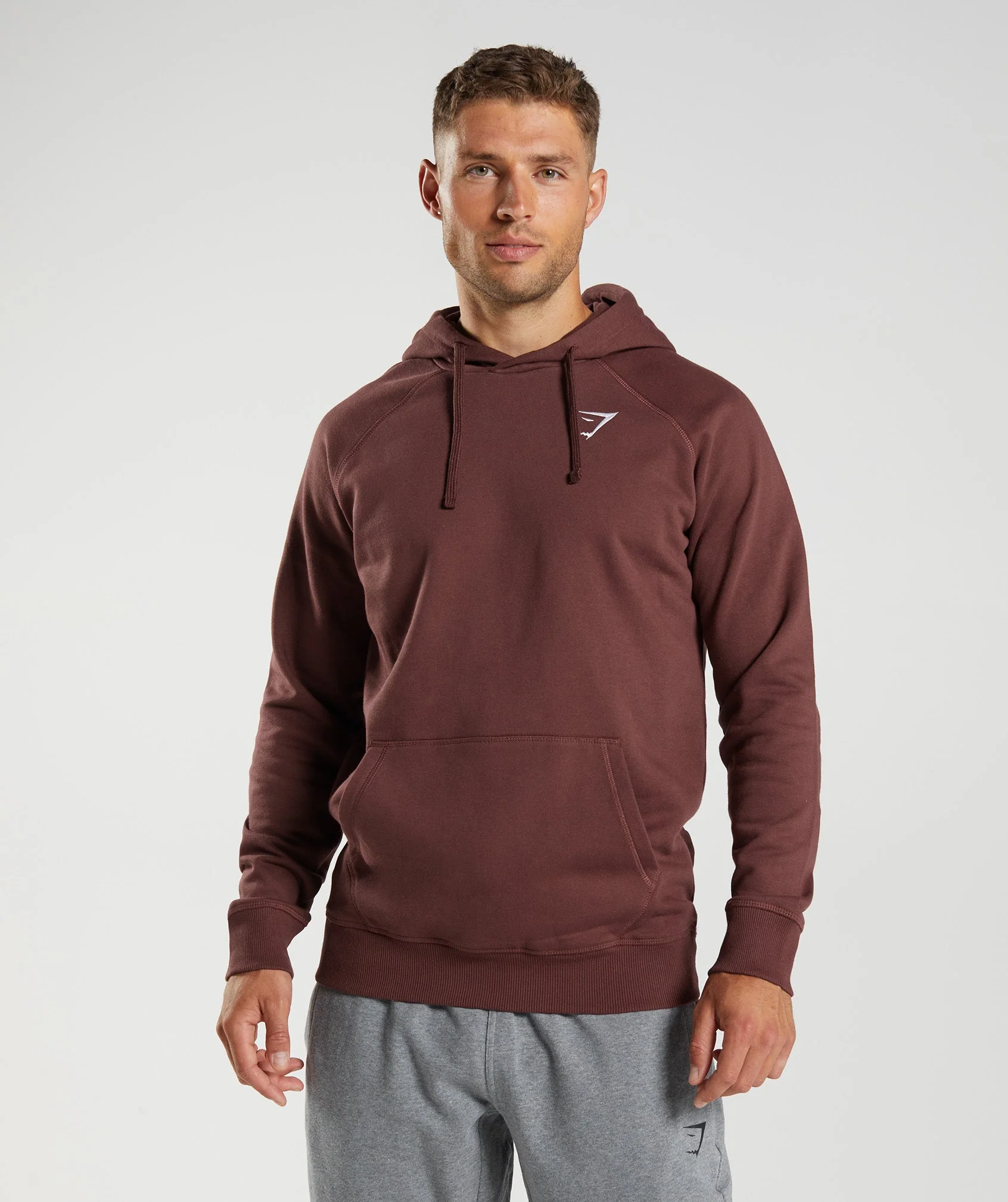 Crest Hoodie Cherry Brown