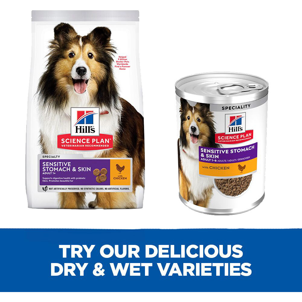 Hill's Science Plan Adult Sensitive Stomach & Skin - Chicken - 12 x 370 g