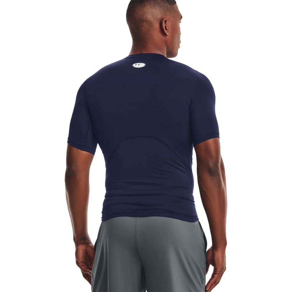 Under Armour HeatGear® Armour Short Sleeve Shirt Men - Midnight Navy/White