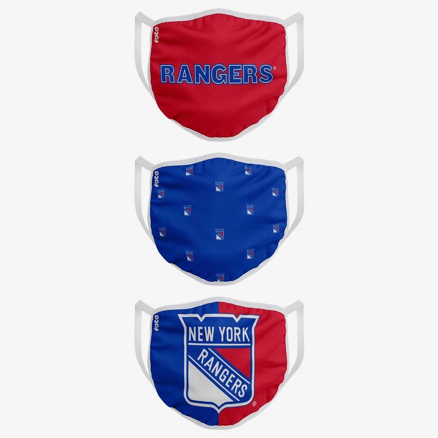 New York Rangers Face Covering NHL Face Mask (3-Pack)